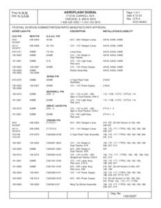 AEROFLASH SIGNAL  Prep. by M.W. Ckd. by C.A.M.  Page 1 of 1