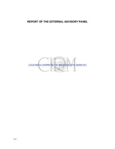 Microsoft Word - CIRM-EAP Report Final