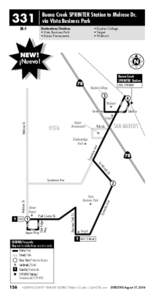 331  Buena Creek SPRINTER Station to Melrose Dr. via Vista Business Park  M-F