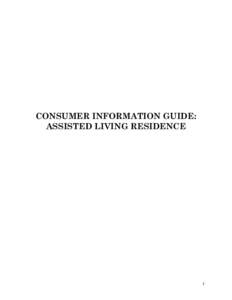 Consumer Information Guide: Assisted Living Residence