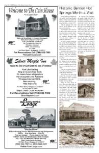 Page 20 • 2008 Edition • The Mono County Press  Historic Benton Hot
