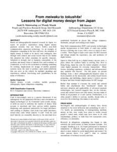 Economy / Money / E-commerce / Finance / Payment systems / NTT DoCoMo / Mobile payments / East Japan Railway Company / Suica / FeliCa / Osaifu-Keitai / Pasmo