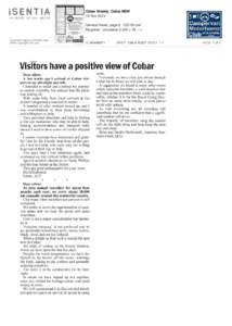 Cobar Weekly, Cobar NSW 19 Nov 2014 General News, page[removed]cm² Regional - circulation 2,[removed]W----) Copyright Agency licensed copy (www.copyright.com.au)