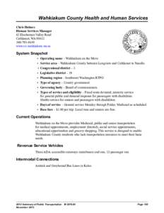Wahkiakum County Health and Human Services[removed]Summary of Public Transportation M 3079