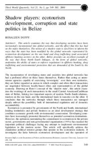 Ecotourism / Offshore bank / International relations / Political geography / Index of Belize-related articles / Outline of Belize / British people / Belize / Michael Ashcroft /  Baron Ashcroft