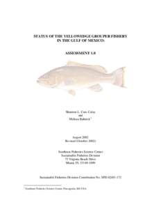 STATUS OF THE YELLOWEDGE GROUPER FISHERY IN THE GULF OF MEXICO: ASSESSMENT 1.0  Shannon L. Cass-Calay