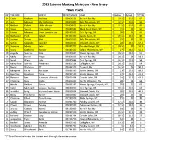 2013 Extreme Mustang Makeover - New Jersey TRAIL CLASS HIP[removed]