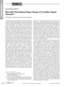 COMMUNICATION  DOI: admaReversible Photoinduced Shape Changes of Crystalline Organic Nanorods**