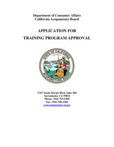 California Acupuncture Board Application for School Approval