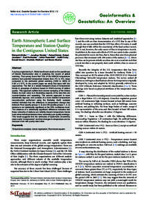 Muller et al., Geoinfor Geostat: An Overview 2013, 1:2 http://dx.doi.org[removed][removed]Research Article  Earth Atmospheric Land Surface