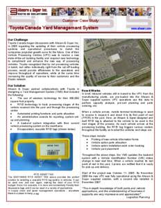 Customer Case Study  Toyota Canada Yard Management System www.ahearn.com