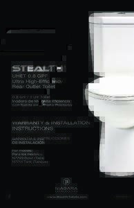 ®  UHET 0.8 GPF Ultra High-Efficiency Rear Outlet Toilet 0.8 GPF / 3 LPF Toilet