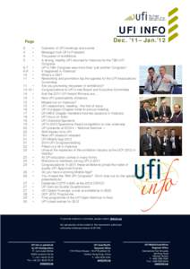 UFI INFO Dec. ’11– Jan.’12 Page 2 3