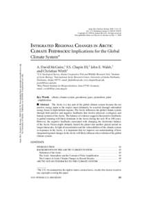 Integrated Regional Changes in Arctic Climate Feedbacks: Implications for the Global Climate System*
