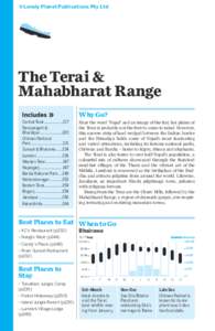 ©Lonely Planet Publications Pty Ltd  The Terai & Mahabharat Range Central Terai...................217 Narayangarh &