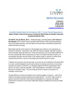 NEWS RELEASE CONTACT: Bailey Webb CoreNet Global + 