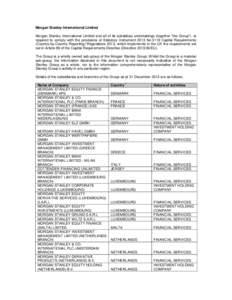 2013 CRD IV Subsidiaries Disclosure MSI Limited