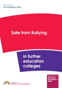 Delivering on  The Children’s Plan Safe from Bullying