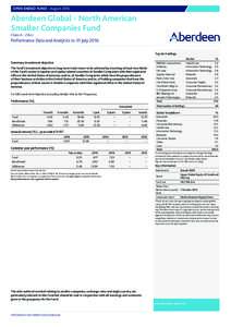 OPEN ENDED FUND – AugustAberdeen Global - North American Smaller Companies Fund Class A - 2 Acc