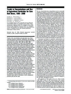 Environ. Sci. Technol[removed], 9096–9102  Trends in Concentrations and Use of Agricultural Herbicides for Corn Belt Rivers, [removed]A L D O V . V E C C H I A , * ,†