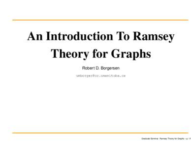 Ramsey theory / Path decomposition / Split graph / Graph theory / Mathematics / Graph