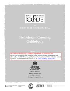 of  BRITISH COLUMBIA Fish-stream Crossing Guidebook
