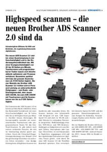 SYSDATAMultifunktionsgeräte, Drucker, Kopierer, Scanner Bürogeräte 9 Highspeed scannen – die neuen Brother ADS Scanner