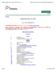 Substitute Decisions Act, 1992, S.O. 1992, c. 30  http://www.e-laws.gov.on.ca/html/statutes/english/elaws_s... Français