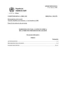 Microsoft Word - AFR-RC58-INF-DOC 6 HARMONIZAÇÃO DA SAÚDE EN AFRICA.doc