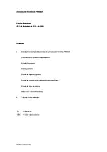 Asociación Benéfica PRISMA  Estados financieros Al 31 de diciembre de 2010 y deContenido