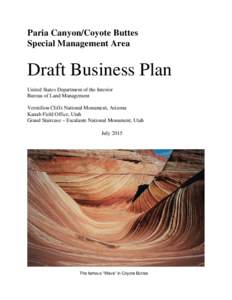 Paria Canyon/Coyote Buttes Special Management Area Draft Business Plan