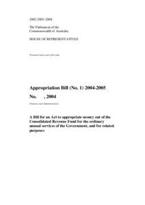 Appropriation Bill (No