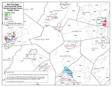 New York State Environmental Zones Mamakating town Eastern Orange County