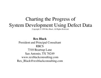 System Development Through Bug Data | RBCS