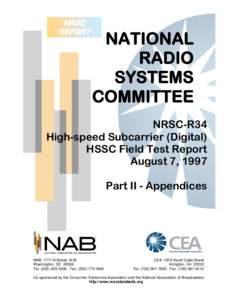 NRSC REPORT NATIONAL RADIO SYSTEMS