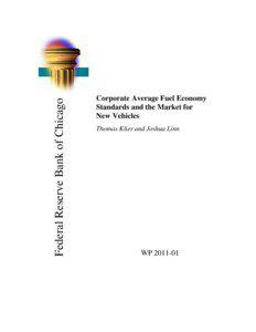 Federal Reserve Bank of Chicago  Corporate Average Fuel Economy