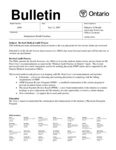 Bulletin Bulletin Number Date  2048