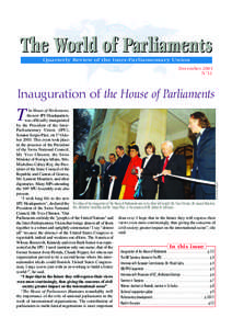 The World of Parliaments Quarterly Review of the Inter-Parliamentary Union December Mai[removed]N°12