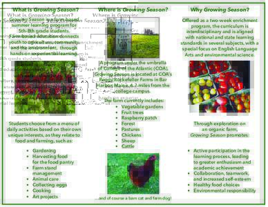 The Farm / Unity College / Green politics / Sociology / Academia / Rural community development / Farm to School / Organic food
