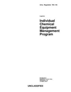 Army Regulation 700–146  Logistics Individual Chemical