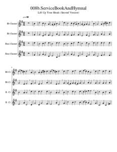 008b.ServiceBookAndHymnal Lift Up Your Heads (Second Version)  = 80 B♭ Clarinet  6 