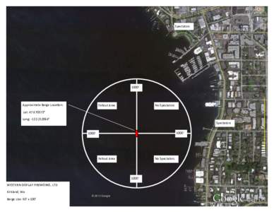 Spectators  1000’ Approximate Barge Location: