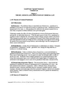 Criminal Law Capsule Summary