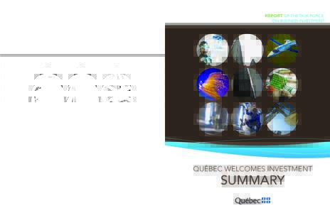 REPORT OF THE TASK FORCE ON BUSINESS INVESTMENT QUÉBEC WELCOMES INVESTMENT  SUMMARY