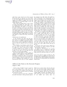 Administration of William J. Clinton, [removed]Aug. 3 make lower wages and if you’re down around the poverty line, we will give you a tax refund so you can be lifted above the poverty line and support your children in di