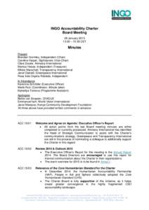 INGO Accountability Charter Board Meeting 28 January – 15.00 CET  Minutes