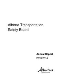 Alberta Transportation Safety Board Annual Report