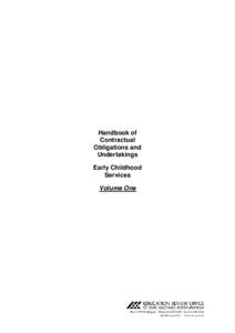 Handbook of Contractual Obligations and Undertakings Early Childhood Services