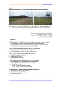 1415CA6_Composición Arquitectónica 6_Arquitectura_EPS-UA_A.MartínezMedina – [removed]  Tema 01 Patrimonio arquitectónico: aproximación al presente de los ‘monumentos’