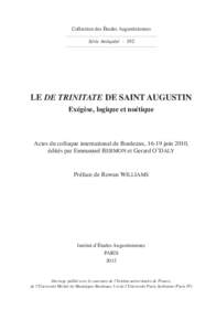 Ontology / Conceptions of God / Triple deities / Parts of speech / Mental content / Trinity / Augustine of Hippo / Catholic Concept of the Divine / Predicate / Christianity / Philosophy / Christian theology